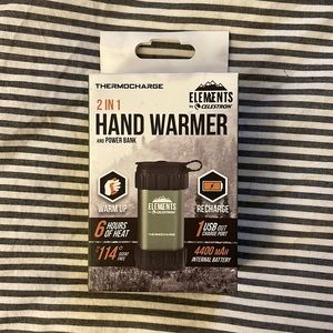 Thermocharge 2 in 1 hand warmer and power bank